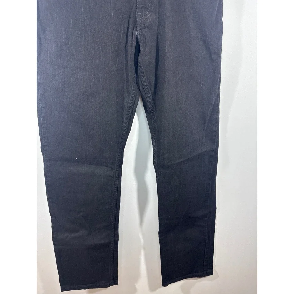 Levi's 514 Straight‎ Fit Mens Black Denim Jeans 32x34 Stretch Cotton
